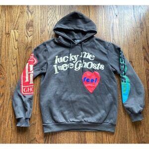 Lucky Me I See Ghosts Hoodie Size XL Kanye West Kid Cudi Camp Flog Gnaw Hbat